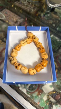 15 skeletons bangle bracelet tibetan malabeads