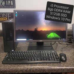 Dell OptiPlex Desktop Computer With Monitor Keyboard And Mouse Included