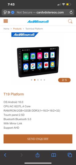 Indash Touch Screen car Or Truck With Rear viewer Camera 