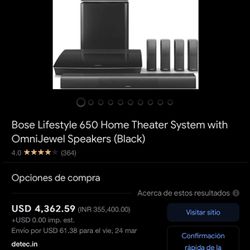 Bose Lifestyle 650 Home Theater System with OmniJewel Speakers (Black)