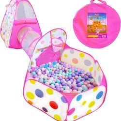 Outdoor And Indoor Portable Tent For Kids (Pink)