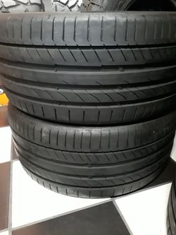 P255/35R19 CONTINENTAL CONTI SPORTCONTACT 5P USED TIRES FREE INSTALL (2) 75% LIFE