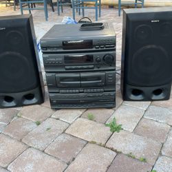 Sony Receiver / Stereo System Receiver and Two Speakers 