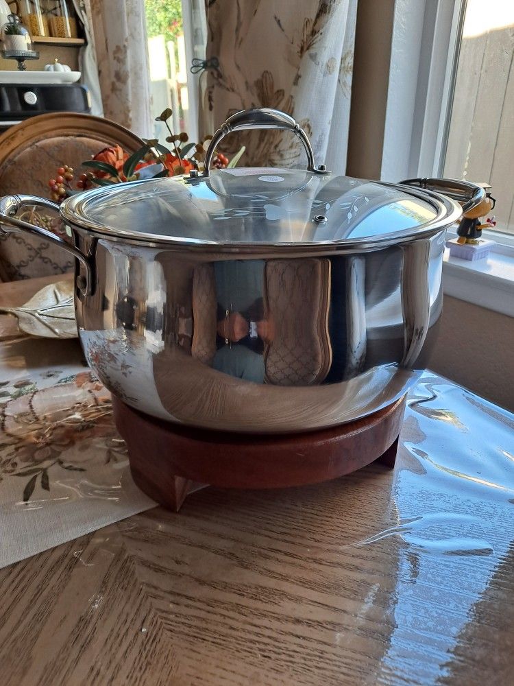 CASEROLA HONDA DE 10.5 QT DE ACERO INOXIDABLE TRI PLY PRINCESS HOUSE π»π«