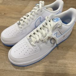 Air Force 1 Low White/ University Blue Size 13 Mens. Brand New $$80