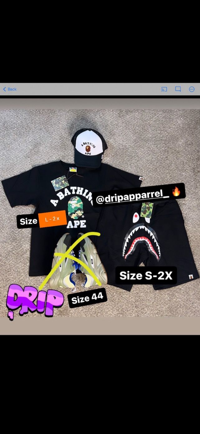 Bape Shirt & Shorts