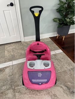 Pushing kid car
