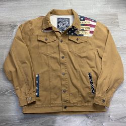 4th of July Jacket outfit denim USA Red White Blue 1738 original brand
