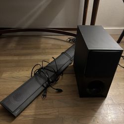 Sony Soundbar And Subwoofer 
