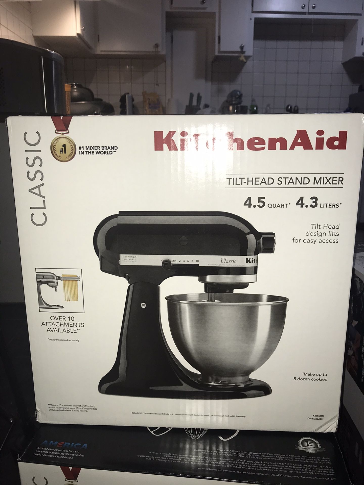 Brand New N ever Opened Kitchen Aid Stand Up Mixer