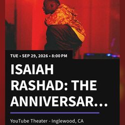 Isaiah Rashad Tickets LA 9/29
