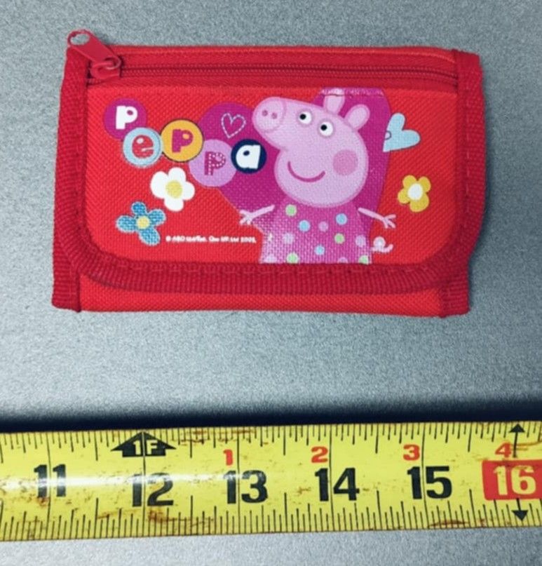 Peppa Pig Wallet Coin Bag Tri-Fold Canvas