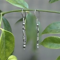 🪴Pretty Tibetan Sterling Silver Dangle Earrings ~ New!