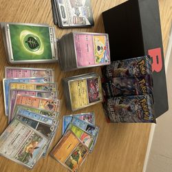 Pokemon Cards w/ Custom Team Rocket Card Case