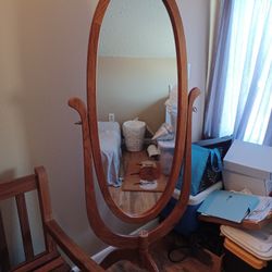 Large Oval Tilting Mirror
