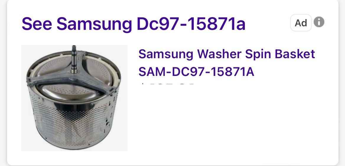 Samsung Washer Drum