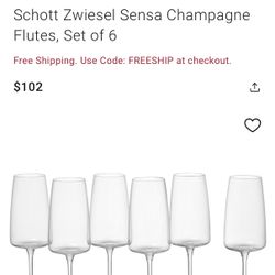 Schott Zwiesel Sensa Champagne Flutes, Set of 6