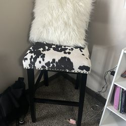 Accent Chair And Fur Accent Pillow