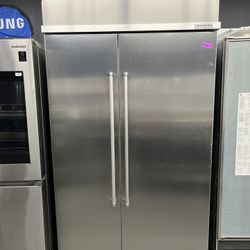 Built In Kitchen Aid Side By Side 48” Wide Refrigerator 