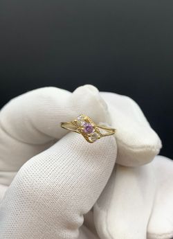 Gold stone ring #35584