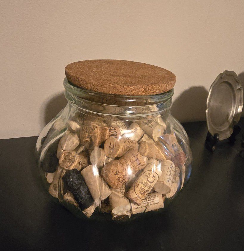 Decorative Glass Jar Of Corks
