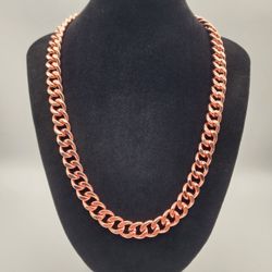 Pure Copper Cuban Chain Necklace – 12 mm Heavy Cuban Link Chain 24"

If you’re looking for a bold statement chain crafted from solid copper, this 12 m