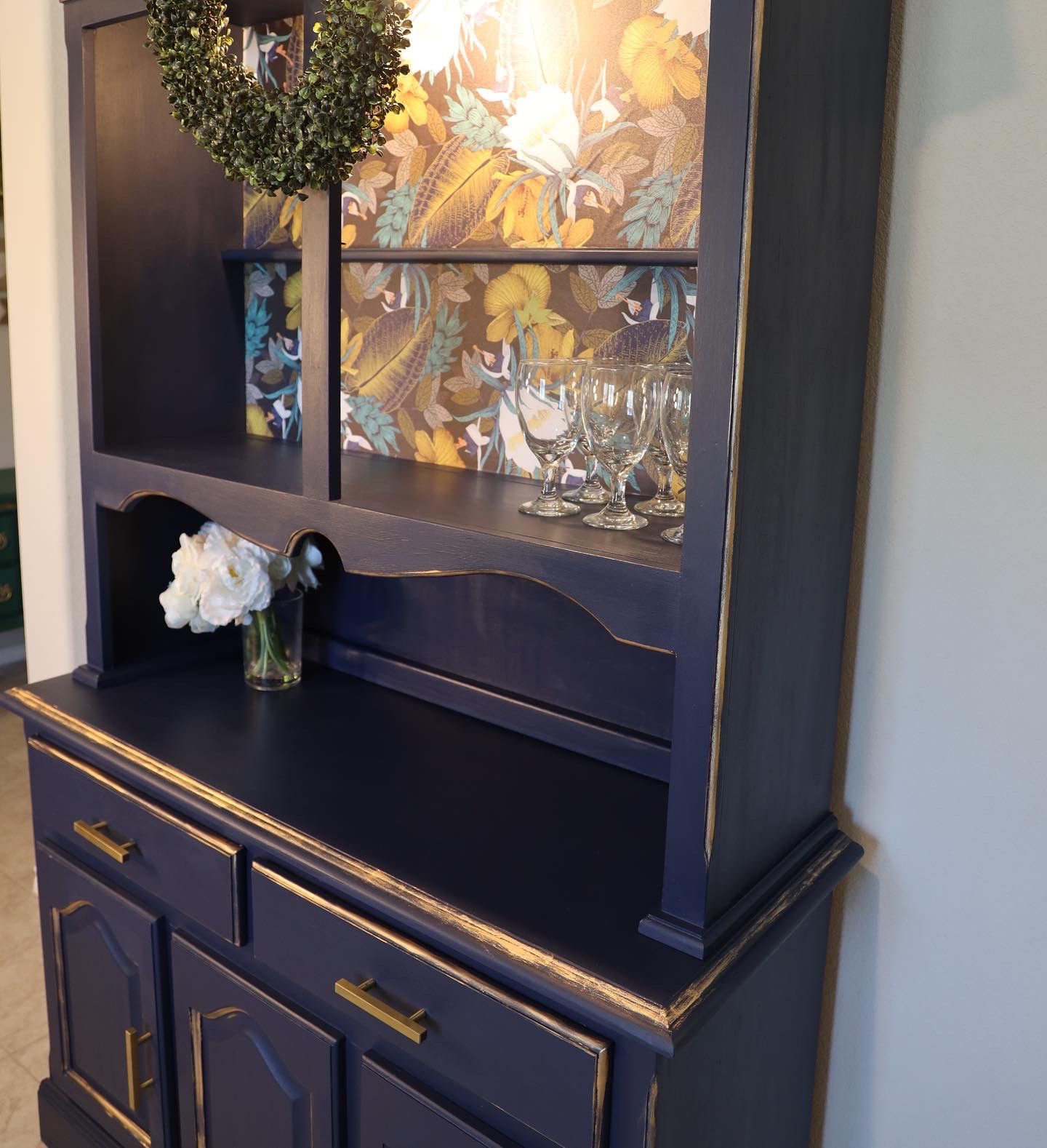 Navy blue hutch deals