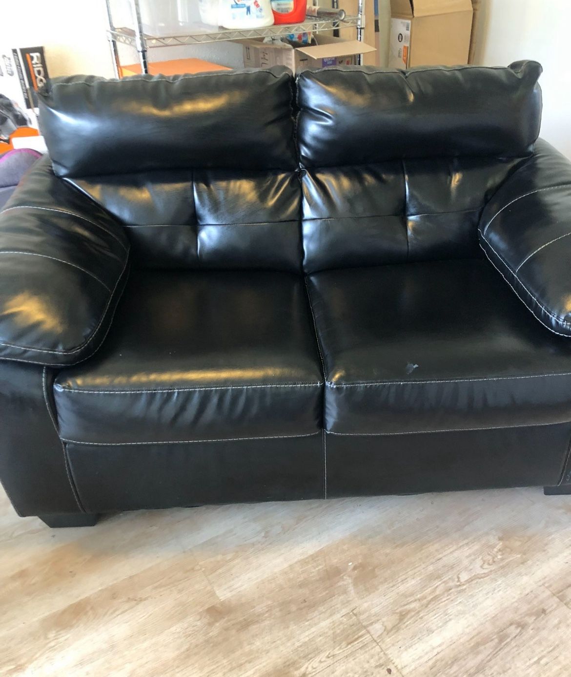Black Leather Sofa