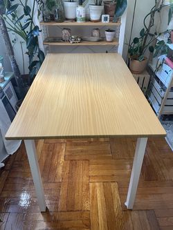 Ikea PINNTORP Table, light brown stained/white stained pine