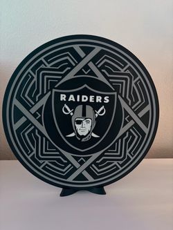 Las Vegas Raiders Round Decorative Wall Sign