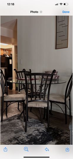 4 Chairs Iron Dinning Room Set, $100 or Best Offer, Located in  North Lauderdale