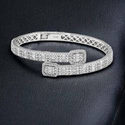 Bangle Bracelet With CZ Stones