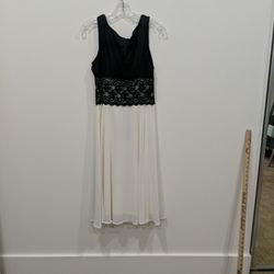 Size 6 Prom Dress by Connected Apparel Black & White