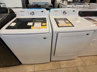Samsung Top Load Washer & Front Load Gas Dryer