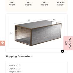 TOV Mirrored Coffee Table