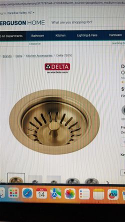 Delta Kitchen sink flange and basket strainer
