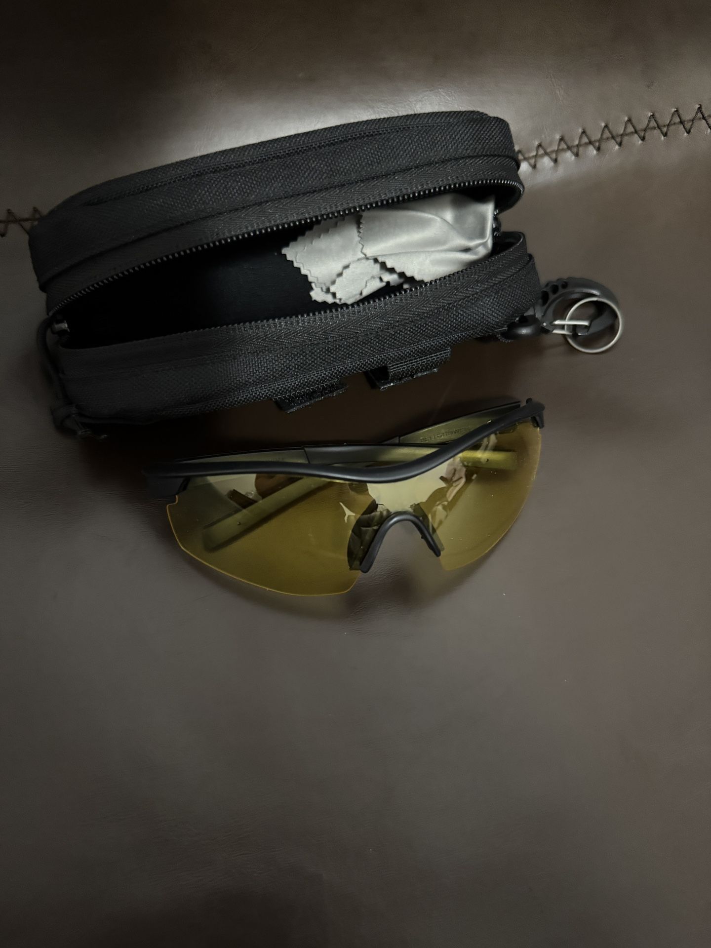 Sunglasses with Molle case.