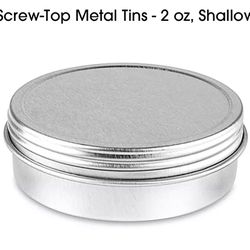 Screw Top Metal Tins 2oz 48ct Box (4 Available)