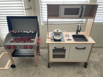 IKEA Play Kitchen Set with Hape Grill