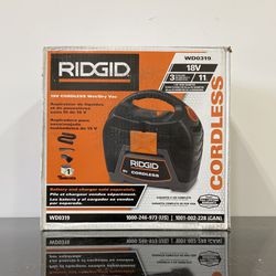 Ridgid- 3 Gallon 18-Volt Cordless Handheld Wet/Dry Shop Vacuum (Tool Only) with Filter, Expandable Locking Hose and Accessories