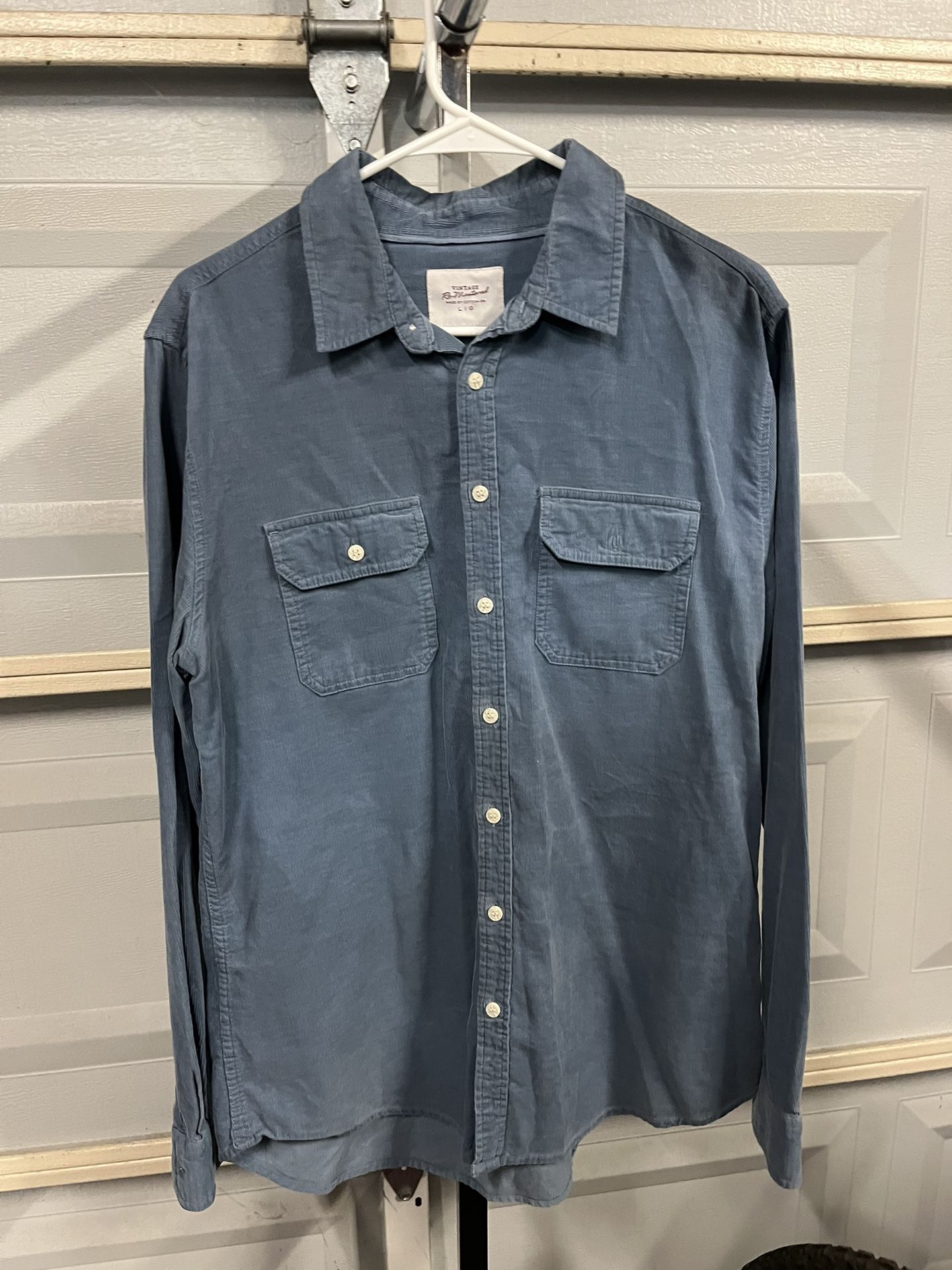 Vintage Long Sleeve Button Up Dress Shirt