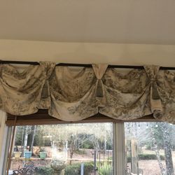 Custom Window Treatment With Custom Rods
