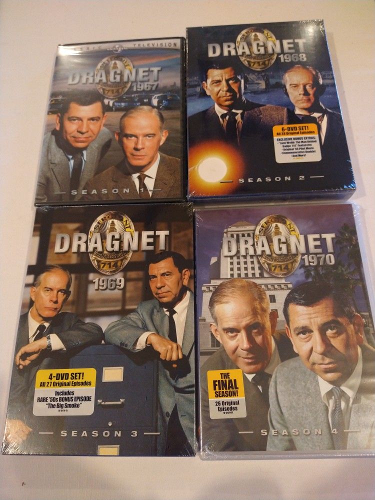 Dragnet DVDs-Entire 4 Seasons Series
