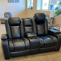 Party Time Power Reclining Loveseat with Console