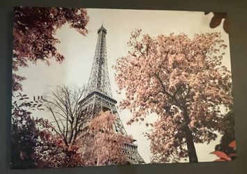 Eiffel tower & Cherry blossom canva