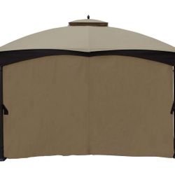 4 PC Privacy Curtain Polyester Suit  For 10 × 12 Gazebo, Brown