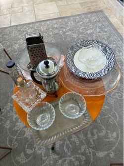 Crystal Servings and Salad Dishes offered at $10