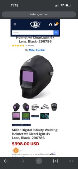 SAVINGS REBATE $75 Miller Digital Infinity Welding Helmet
