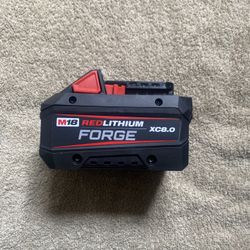 Milwuakee M18 Red Lithium FORGE XC 8.0 Battery 