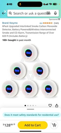 6packs Smoke and carbon detector